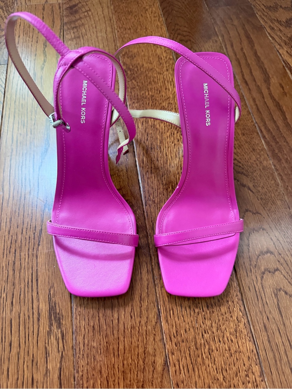 Michael Kors Hot Pink Slingback Square-Toe Heels